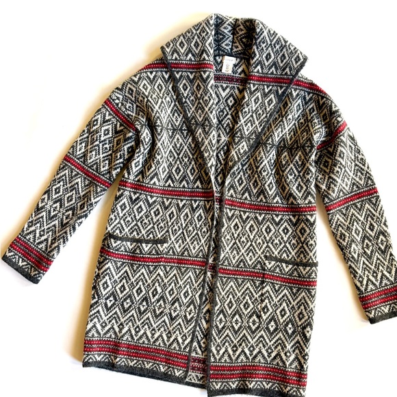 Geometric Patterned Cardigan - Picture 1 of 4